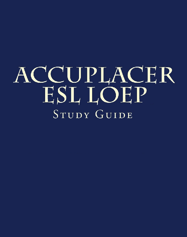 Accuplacer loep study guide